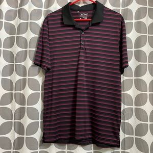 Medium Adidas Black with purple and pink stripes Polo